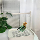 AquaFlow™ Automatic Bird Bathtub with Running Water – USB Electric Shower Box for Parrots & Cockatiels