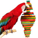 ChromePerch™ Rainbow Wood Bird Chew Toy