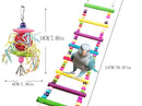 SwingSet™ Combination Parrot Toy Kit – Swing, Hammock, Bell, Perch & Ladder for Small Birds