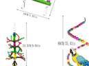 SwingSet™ Combination Parrot Toy Kit – Swing, Hammock, Bell, Perch & Ladder for Small Birds