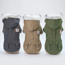 Urban-Rider™ Vegan Leather Jacket: Windproof Winter Coat for Small & Medium Dogs