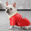 Urban-Rider™ Vegan Leather Jacket: Windproof Winter Coat for Small & Medium Dogs