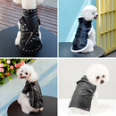 Urban-Rider™ Vegan Leather Jacket: Windproof Winter Coat for Small & Medium Dogs