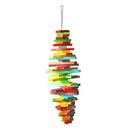ChromePerch™ Rainbow Wood Bird Chew Toy