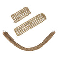 GrassWeave™ Parrot Climbing Rope Ladder & Seagrass Hammock – 4-Hook Hanging Foraging Mat for Birds
