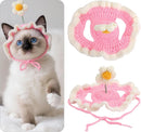 FloralCrown™ Knitted Flower Cat Hat