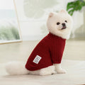 CozyKnit™ Solid Warm Dog & Cat Sweater – Soft Polyester Autumn/Winter Pet Clothes (XS–2XL)