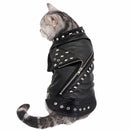 Urban-Rider™ Vegan Leather Jacket: Windproof Winter Coat for Small & Medium Dogs