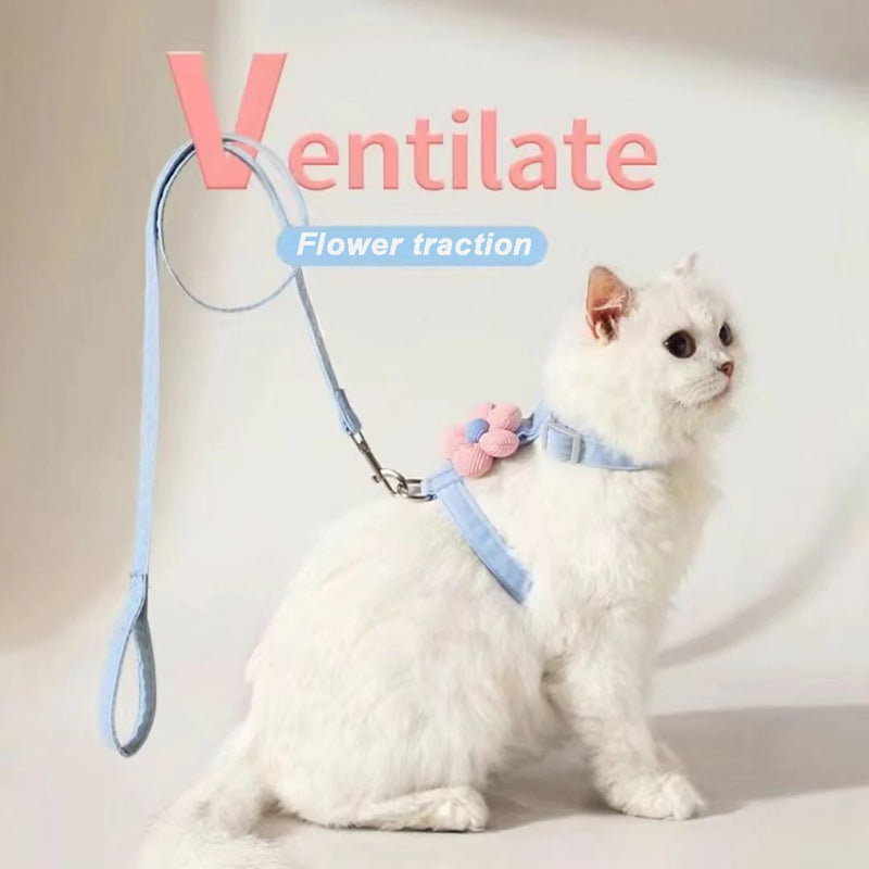 Air-Soft™ Escape-Proof Harness & Leash Set – Breathable Mesh for Cats & Small Dogs