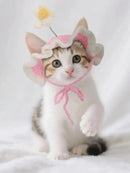 FloralCrown™ Knitted Flower Cat Hat