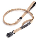 Tactical Shock-Absorbing Bungee Leash: Heavy-Duty Reflective Lead with Integrated Car Seatbelt