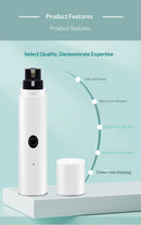 QuietGrind™ Electric Pet Nail Grinder – Quiet USB Rechargeable Claw Trimmer with LED Light & Safety Guard
