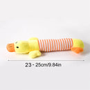Quack-Tough™ Corduroy Duck: Interactive Squeaky Toy with Dental Chew Rope