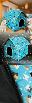 OutdoorHaven™ Waterproof Foldable Cat House