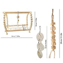 SwingSet™ Combination Parrot Toy Kit – Swing, Hammock, Bell, Perch & Ladder for Small Birds