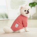 CozyKnit™ Solid Warm Dog & Cat Sweater – Soft Polyester Autumn/Winter Pet Clothes (XS–2XL)