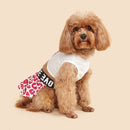 LeopardChic™ Two-Piece Leopard Dog Dress – Cute Fashion Costume for Small Female Dogs (Spring/Summer)