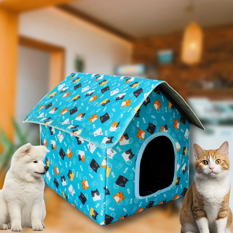 OutdoorHaven™ Waterproof Foldable Cat House