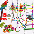 SwingSet™ Combination Parrot Toy Kit – Swing, Hammock, Bell, Perch & Ladder for Small Birds