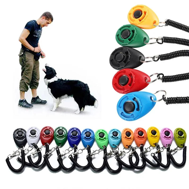ClickTrain™ Pet Training Clicker – Adjustable Wrist Strap & Ergonomic Design for Dogs & Cats