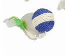 SisalSphere™ Sisal Scratching Ball Cat Toy – Interactive Training Teaser with Feather for Kittens