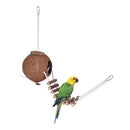 CocoNest™ Natural Coconut Shell Bird House – Nesting Hideaway with Ladder for Small Birds