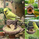 NestHaven™ Natural Bark Bird House – Weatherproof Hanging Nest & Garden Feeder for Wild Birds