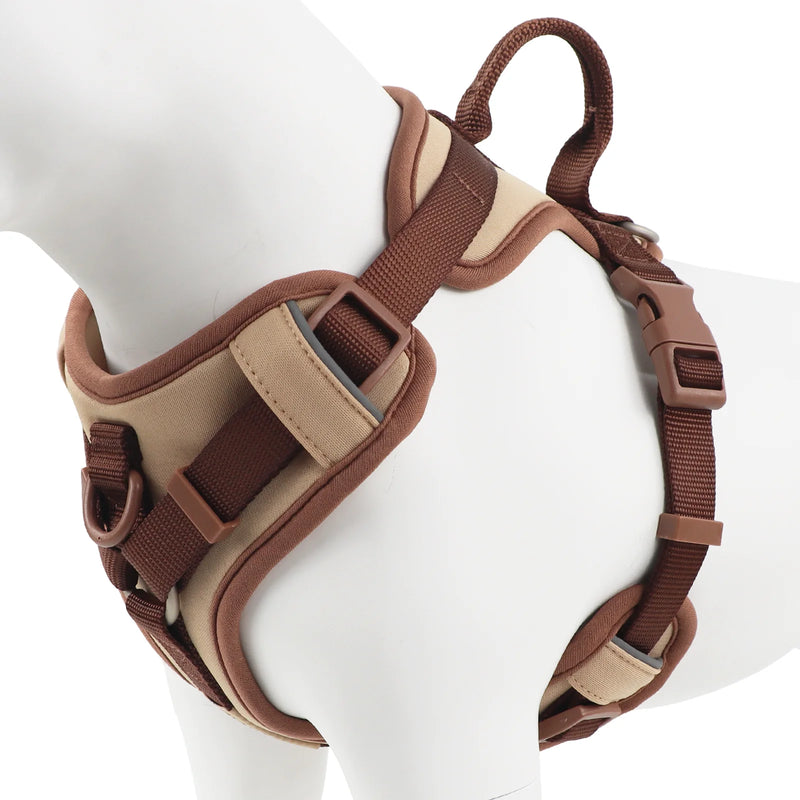 Chocolate Luxe™ Personalized No-Pull Harness: Adjustable Premium Comfort for All Sizes