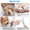 DualSpeed™ Electric Pet Nail Grinder – 2-Speed USB Rechargeable Trimmer with Diamond Wheel for Dogs & Cats