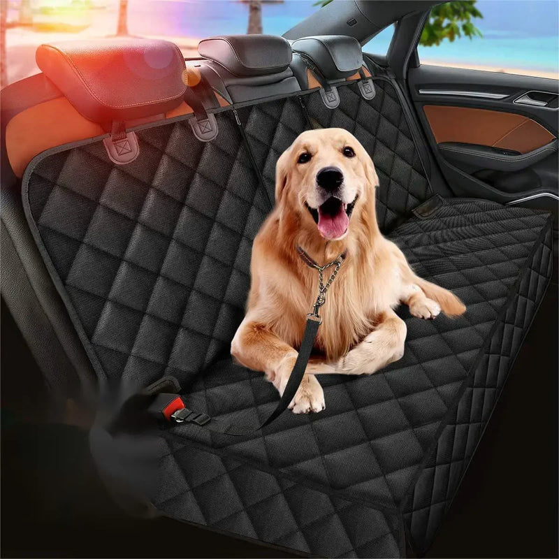 HammockGuard™ Waterproof Dog Car Seat Cover – Hammock Style with Shoulder Straps & Seatbelt