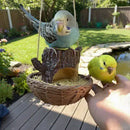 NestHaven™ Natural Bark Bird House – Weatherproof Hanging Nest & Garden Feeder for Wild Birds