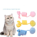 SpringBounce™ Colored Spring Cat Teaser Ball – Self-Exciting Suction Cup Hanging Toy with Rabbit Fur