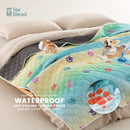 Shield-Flow™ Reversible Leakproof Mat: Waterproof Protective Cover for Pets & Kids