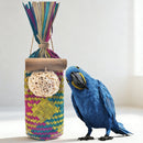 ForageFun™ Natural Parrot Foraging & Shredding Toy – Woven Rattan Chew Toy for Small & Medium Birds