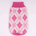 ArgyleKnit™ Crochet Argyle Dog Sweater – Warm Knitted Autumn/Winter Clothes for Small Dogs & Cats