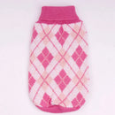 ArgyleKnit™ Crochet Argyle Dog Sweater – Warm Knitted Autumn/Winter Clothes for Small Dogs & Cats