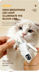 Duo-Trim™ 2-in-1 Pet Nail Clipper & Grinder – Precision LED & Ultra-Quiet Motor