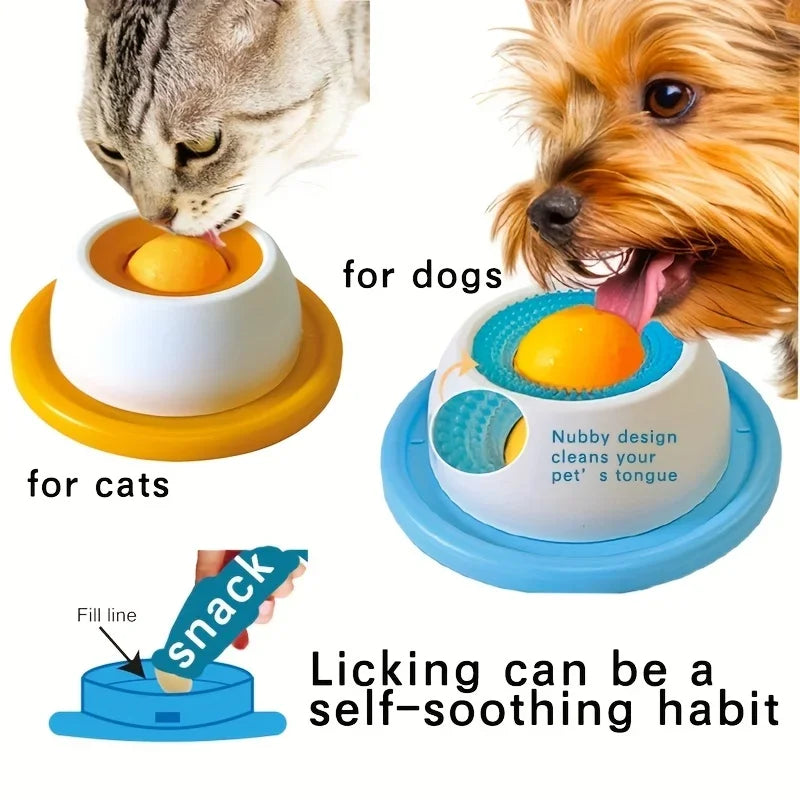 LickSmart™ Interactive Lick Toy – Slow Feeder & Food Dispenser for Puppy Training & Cat Enrichment