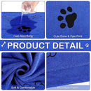 DryPaw™ Quick-Drying Microfiber Pet Towel – Ultra-Absorbent Bath & Car Wipe for Dogs