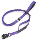 Tactical Shock-Absorbing Bungee Leash: Heavy-Duty Reflective Lead with Integrated Car Seatbelt