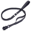 Tactical Shock-Absorbing Bungee Leash: Heavy-Duty Reflective Lead with Integrated Car Seatbelt