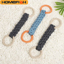 TwistRope™ Double-Ring Cotton Dog Rope Toy – Durable Bite-Resistant Tug & Dental Chew for Medium to Large Dogs