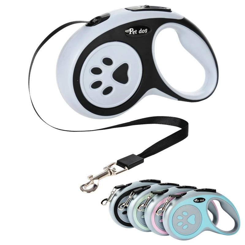 FlexiLead™ Retractable Dog & Cat Leash – 3m/5m Nylon Extending Rope for Small & Large Pets