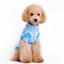 ArgyleKnit™ Crochet Argyle Dog Sweater – Warm Knitted Autumn/Winter Clothes for Small Dogs & Cats