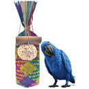 ForageFun™ Natural Parrot Foraging & Shredding Toy – Woven Rattan Chew Toy for Small & Medium Birds