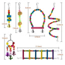 SwingSet™ Combination Parrot Toy Kit – Swing, Hammock, Bell, Perch & Ladder for Small Birds