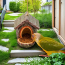 NestHaven™ Natural Bark Bird House – Weatherproof Hanging Nest & Garden Feeder for Wild Birds