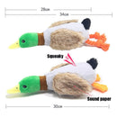 Quack-Tough™ Corduroy Duck: Interactive Squeaky Toy with Dental Chew Rope