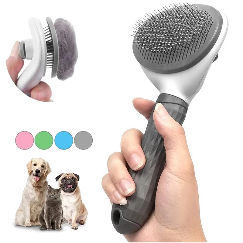 SlickCoat™ Self-Cleaning Pet Grooming Brush