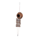 CocoNest™ Natural Coconut Shell Bird House – Nesting Hideaway with Ladder for Small Birds